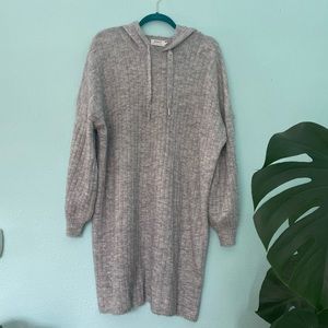 Knit Hooded Sweater Dress